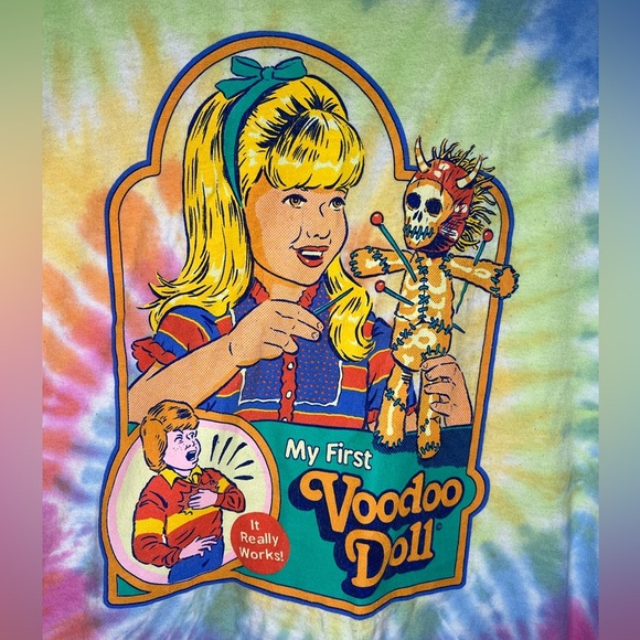 Steven Rhodes Tie-Dye “My First Voodoo Doll” Tee | Size L - Picture 3 of 5